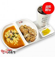 라면+까르보치킨+음료
