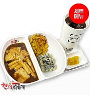 상하이짜장떡볶이+튀김+음료