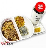 상하이짜장라볶이+튀김+음료