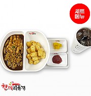 상하이짜장라볶이+감자튀김+음료
