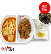 매콤달콤떡볶이+후라이드치킨+음료수-단무지