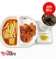 매콤달콤떡볶이+불닭치킨-단무지