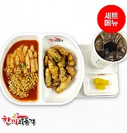 매콤달콤라볶이+탕수육-단무지