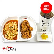 매콤달콤라볶이+후라이드치킨-단무지