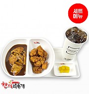 상하이짜장떡볶이+후라이드치킨-단무지