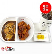 상하이짜장떡볶이+불닭치킨-단무지