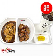 상하이짜장떡볶이+왕갈비치킨-단무지
