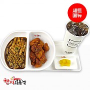 상하이짜장라볶이+불닭치킨-단무지