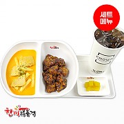 매콤크림떡볶이+왕갈비치킨-단무지