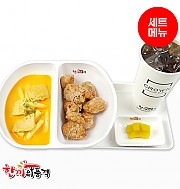 매콤크림떡볶이+까르보치킨-단무지