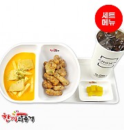 매콤크림떡볶이+탕수육-단무지