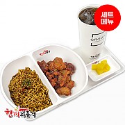 짜파게티+불닭치킨+음료-단무지