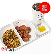 짜파게티+불닭치킨+음료-단무지