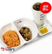 비빔면+오븐삼겹살+음료-단무지