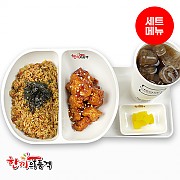 XO게살볶음밥+양념치킨+음료-단무지