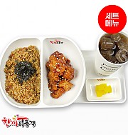 XO게살볶음밥+양념치킨+음료-단무지