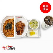 춘천식닭갈비볶음밥+양념치킨+우동국물+음료