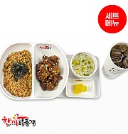 XO게살볶음밥+왕갈비치킨+우동국물+음료-단무지