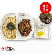새우삼선볶음밥+왕갈비치킨+음료-단무지
