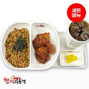 XO게살볶음밥+불닭치킨+음료-단무지