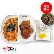 춘천식닭갈비볶음밥+불닭치킨+음료-단무지