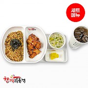 XO게살볶음밥+양념치킨+우동국물+음료-단무지