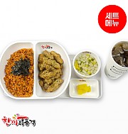 춘천닭갈비볶음밥+찹쌀탕수육+우동국물+음료-단무지