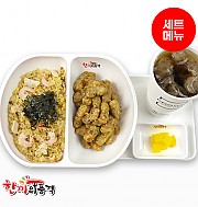 새우삼선볶음밥+찹쌀탕수육+음료-단무지