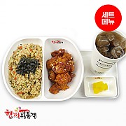 소불고기볶음밥+양념치킨+음료-단무지