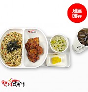 소불고기볶음밥+불닭치킨+우동국물+음료-단무지