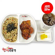 소불고기볶음밥+불닭치킨+음료-단무지