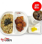소불고기볶음밥+불닭치킨+음료-단무지