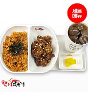 감자탕볶음밥+왕갈비치킨+우동국물+음료-단무지