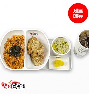 감자탕볶음밥+까르보치킨+음료+우동국물-단무지