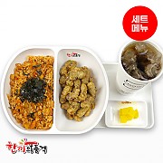 감자탕볶음밥+찹쌀탕수육+음료-단무지