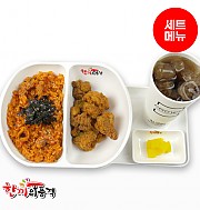 낙지볶음밥+후라이드치킨+음료-단무지