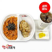 낙지볶음밥+까르보치킨+음료-단무지