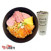 부대찌개라면+음료세트