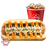 딥치즈 핫도그 세트 ( + 음료 )