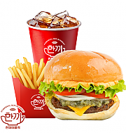 한품 오리지널 버거 세트 ( 음료 + 감자튀김 )