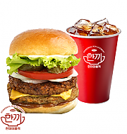 더블치즈 버거 세트 ( + 음료 )