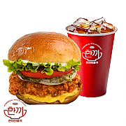 통살 치킨버거 ( + 음료 )