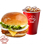 화이트 어니언 치킨버거 세트 ( + 음료 )